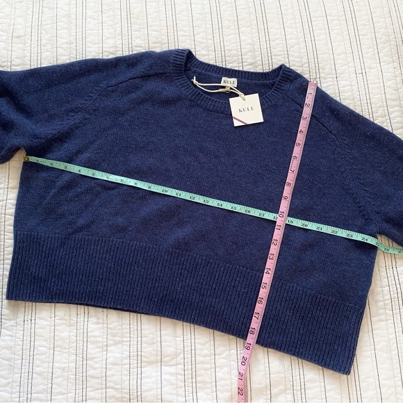 NWT KULE The Cleo Sweater Indigo Blue Wool & Cashmere Blend size XL - Picture 7 of 8